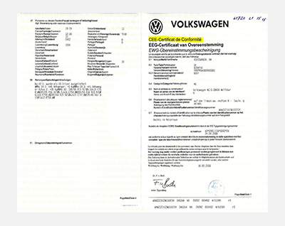 Certificat de conformité